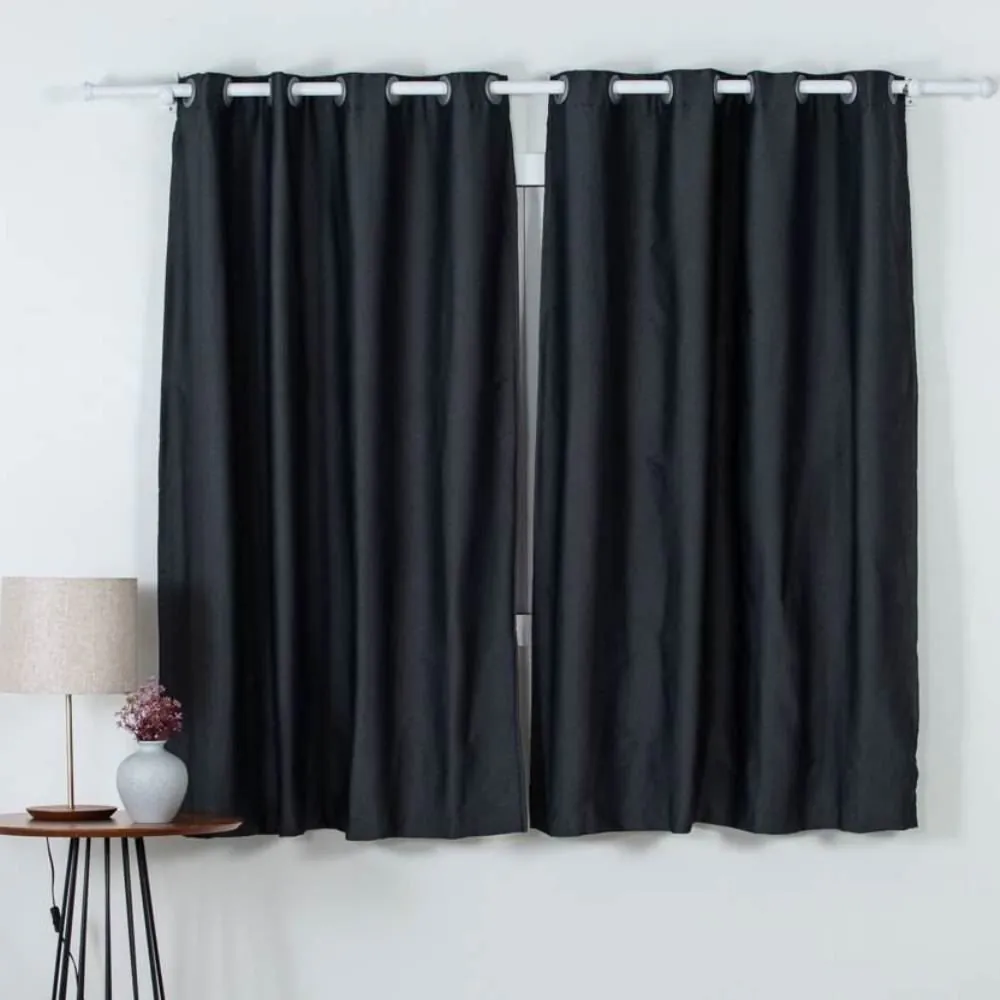 Cortina para Quarto Ou Sala 2,60X1,70 Blend - Preto