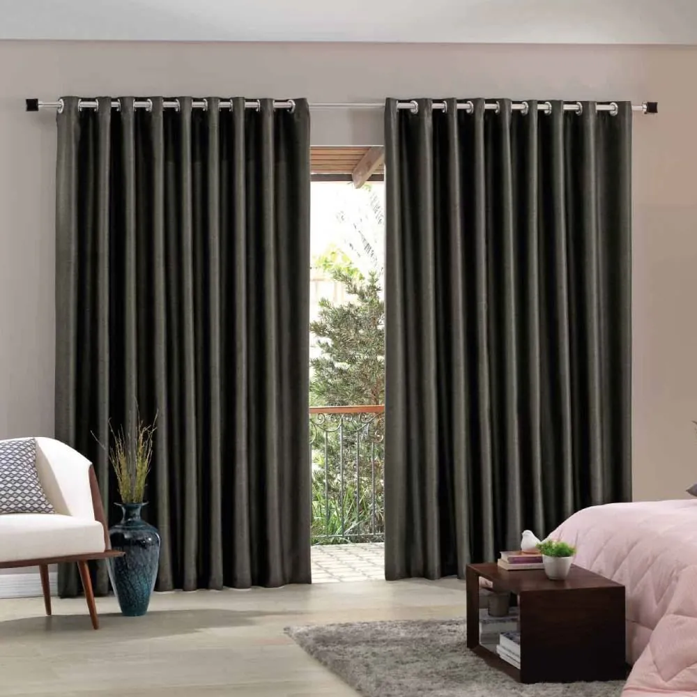 Cortina para Quarto e Sala 4,20X2,30 M Corta Luz Blend - Preto