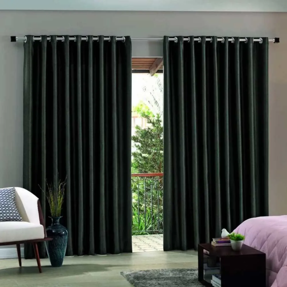 Cortina para Quarto e Sala 4,20X2,50 M Corta Luz Blend - Preto