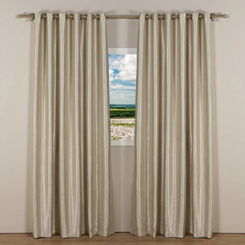 Cortina para Quarto e Sala 3,60X2,50 M Corta Luz Velvet Requinte Bella Janela - Areia
