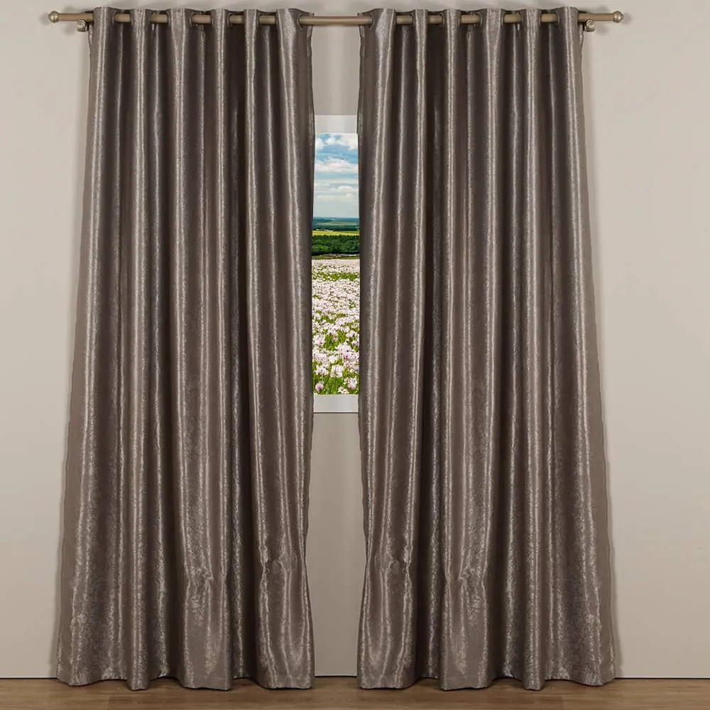 Cortina para Quarto e Sala 3,60X2,50 M Corta Luz Velvet Requinte Bella Janela - Taupe