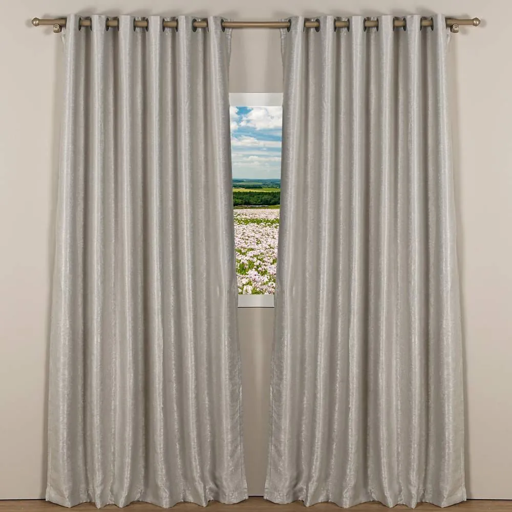 Cortina para Quarto e Sala 3,60X2,50 M Corta Luz Velvet Requinte Bella Janela - Titanio
