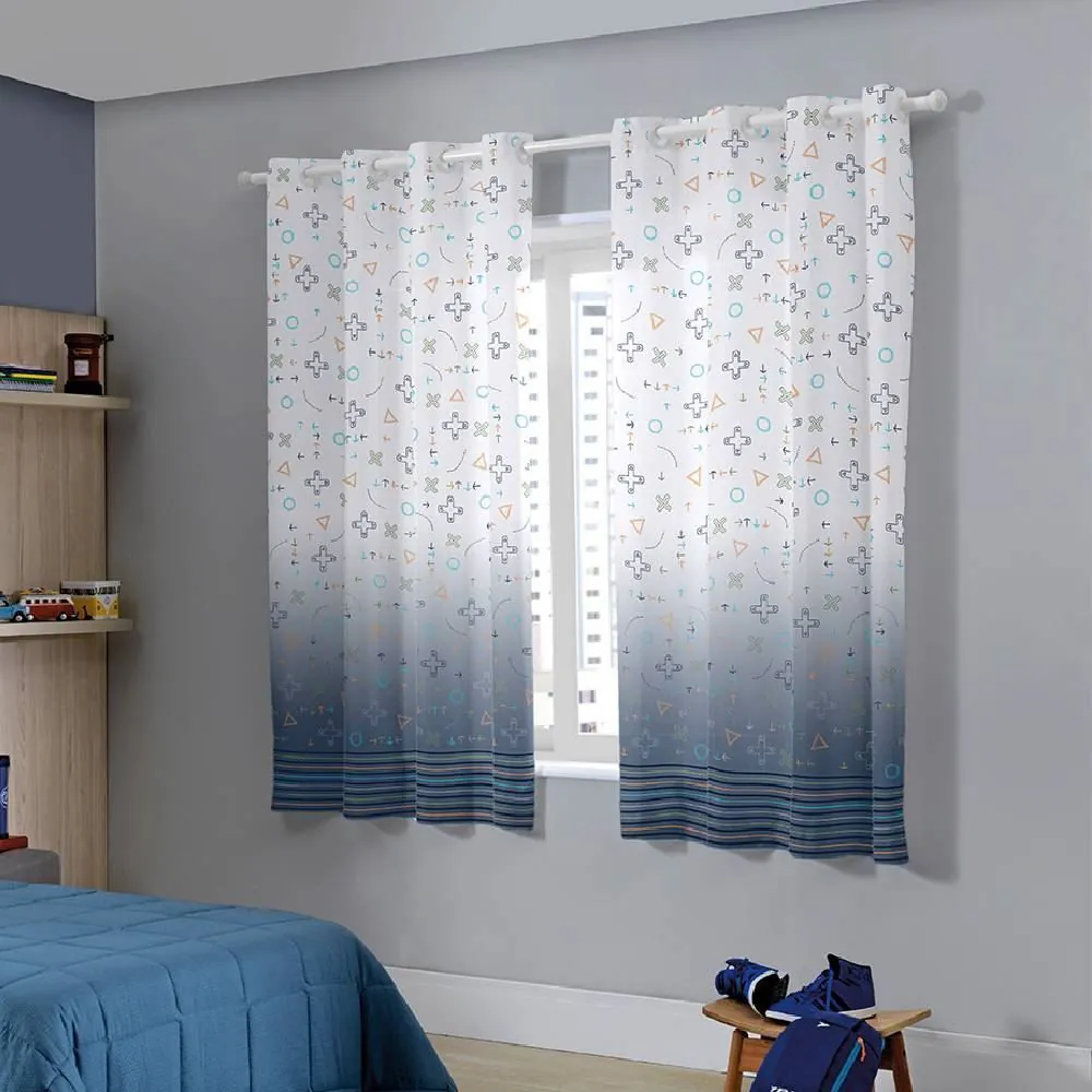 Cortina Blackout Infantil 2,40X1,70 m - Game Azul
