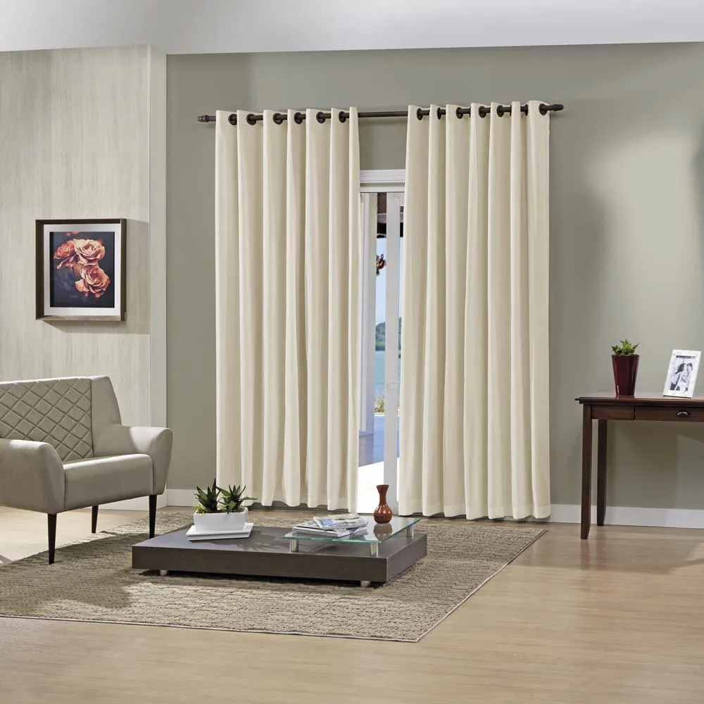 Cortina para Quarto e Sala 2,00X1,60 M Blackout Pratika Lisboa - Areia