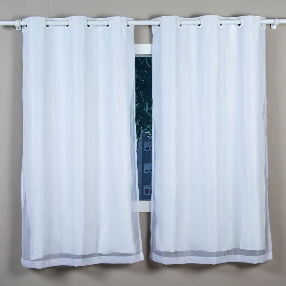 Cortina para Quarto e Sala 2,00X1,60 M Blackout Pratika Lisboa - Branco