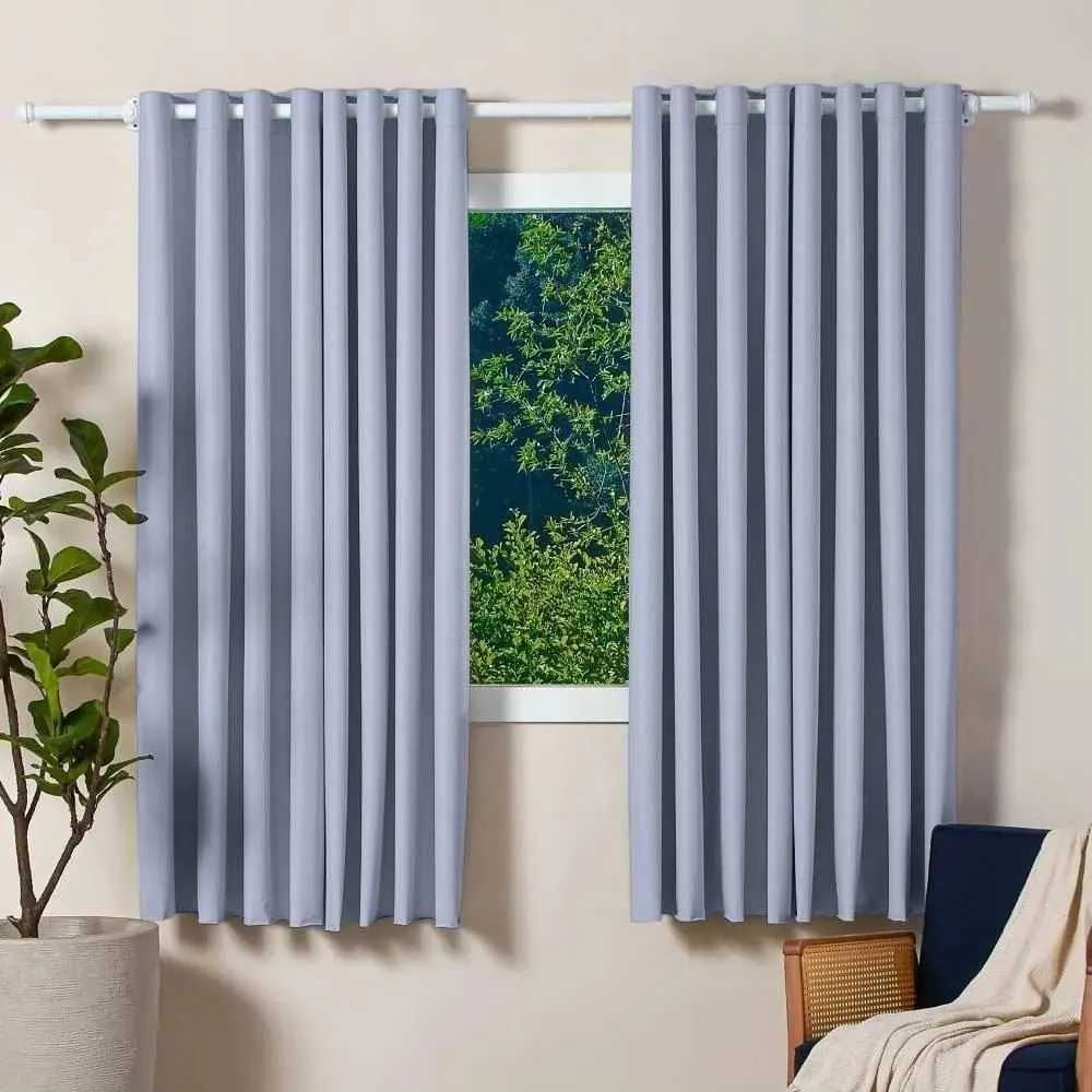 Cortina para Quarto e Sala 2,60X1,70 m Blackout Titanium - Celeste