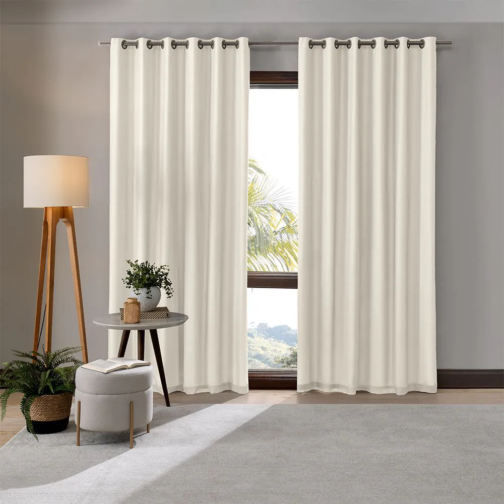 Cortina para Quarto e Sala 3,00X2,30M Duplex Bellini - Areia