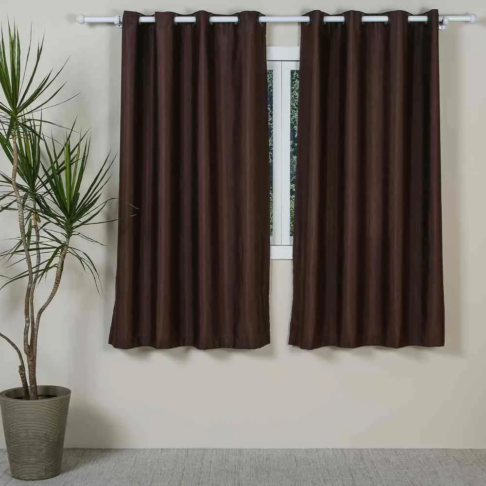 Cortina para Sala e Quarto 2,60X1,70 M Pantex Rústica - Cafe