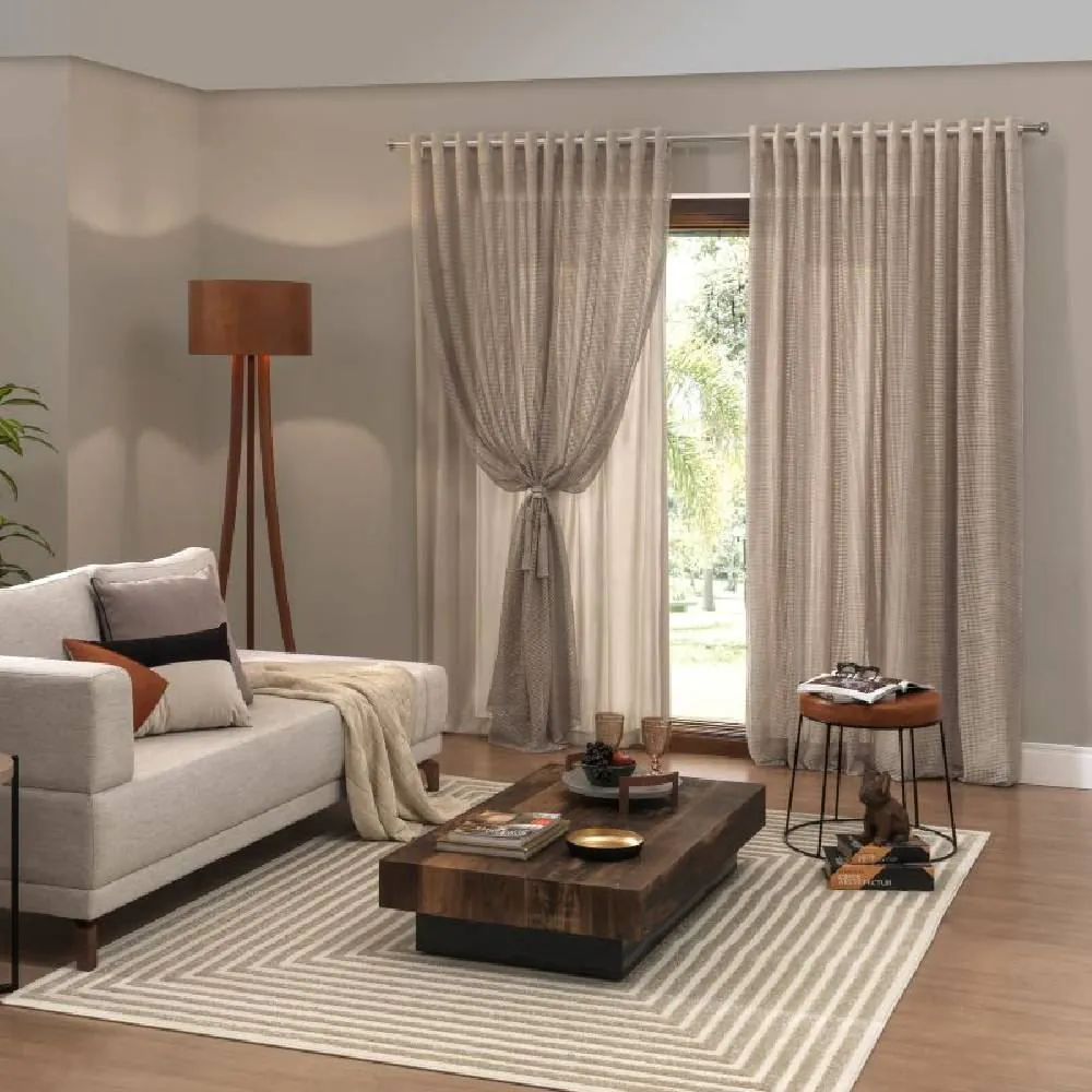 Cortina para Quarto e Sala 2,60X2,30 M Ibiza - Bege