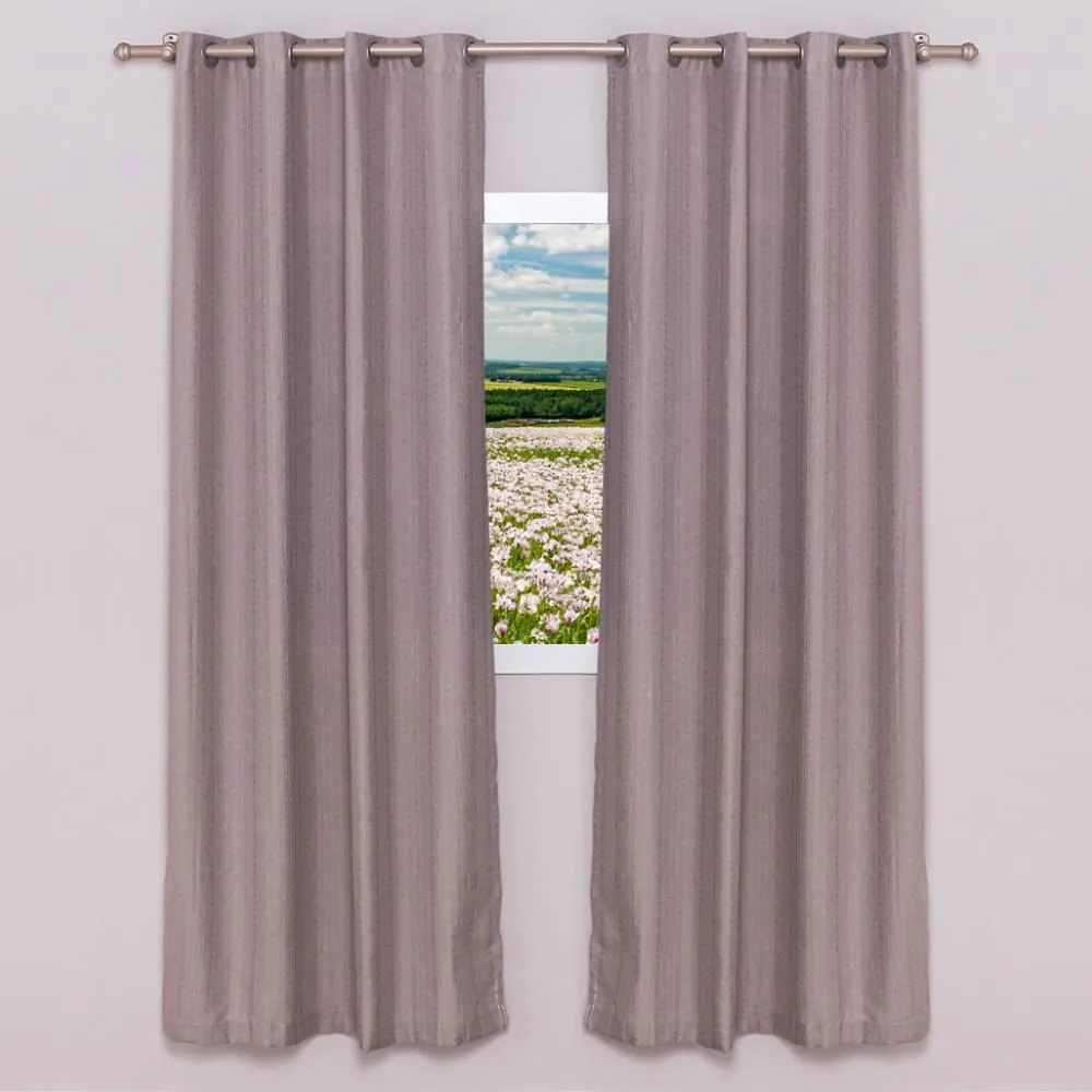 Cortina para Quarto e Sala 2,60X2,30 M Veneza Rústica - Cru
