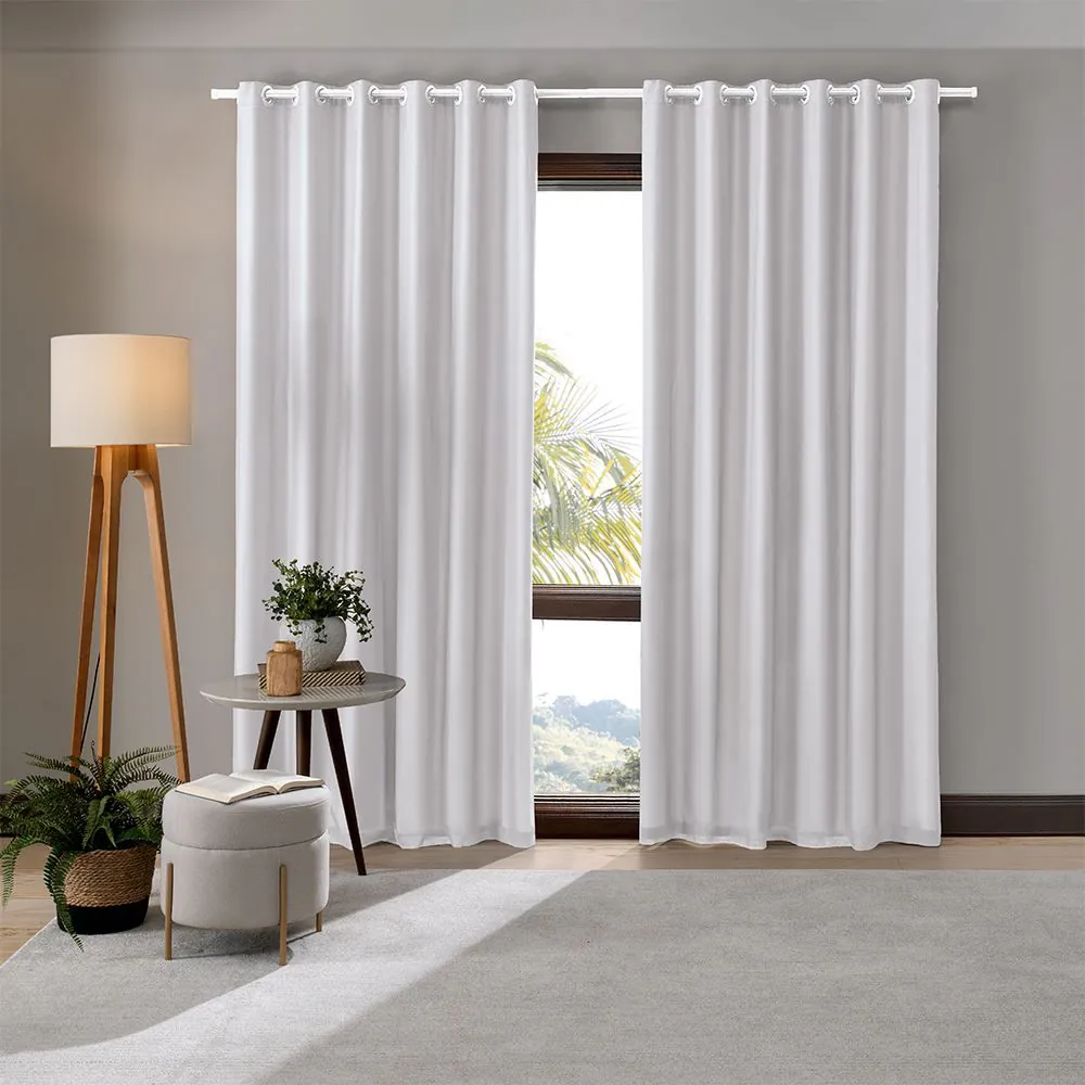 Cortina para Quarto e Sala 4,20 X 2,80M Duplex Bellini - Branco