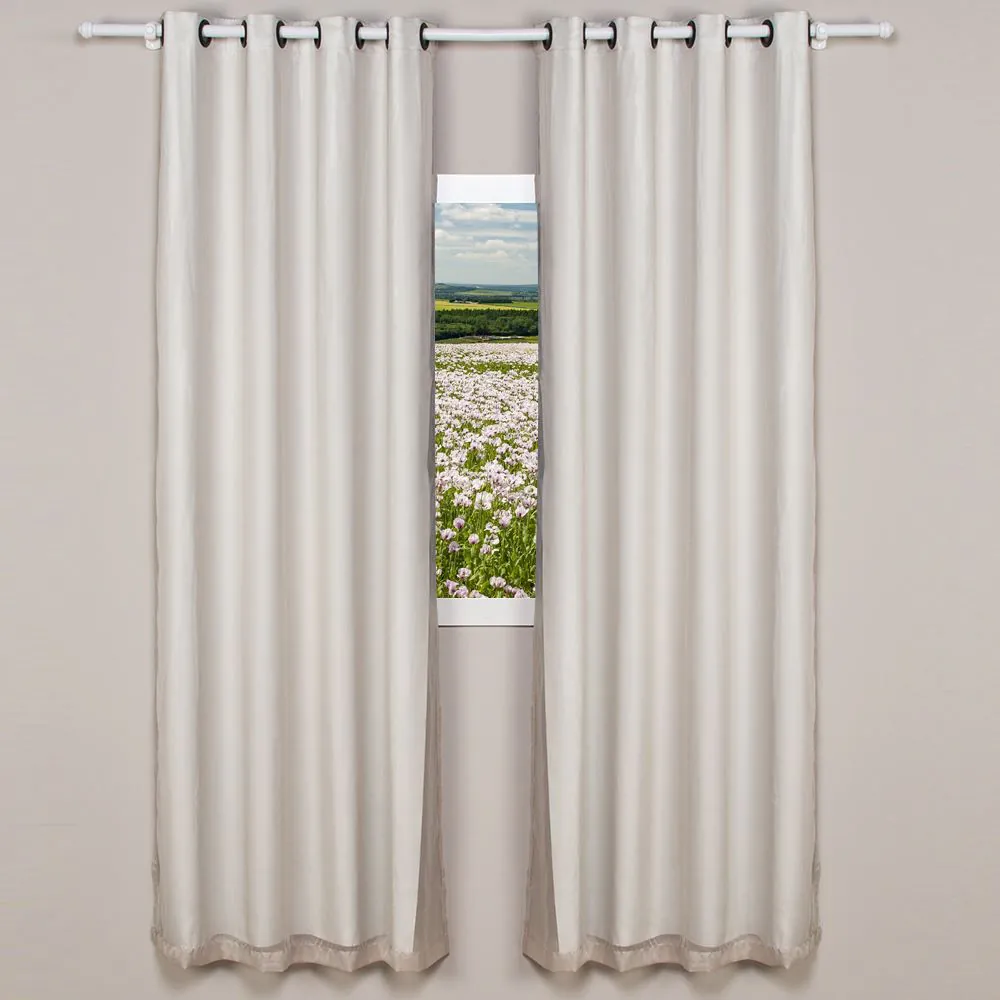 Cortina para Quarto e Sala 2,60X2,30 M Pratika Lisboa Slim - Areia