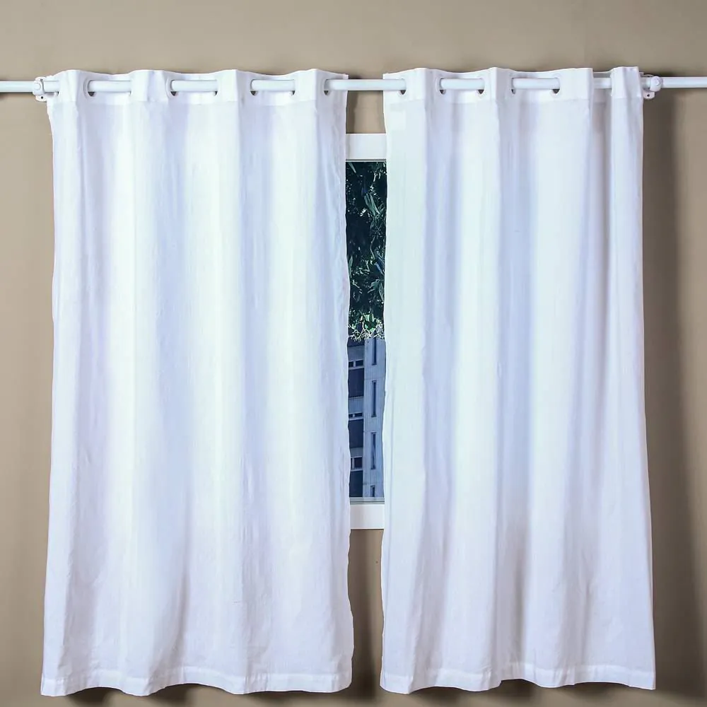 Cortina para Quarto e Sala 2,60X1,70 m Rústica Madri - Branco