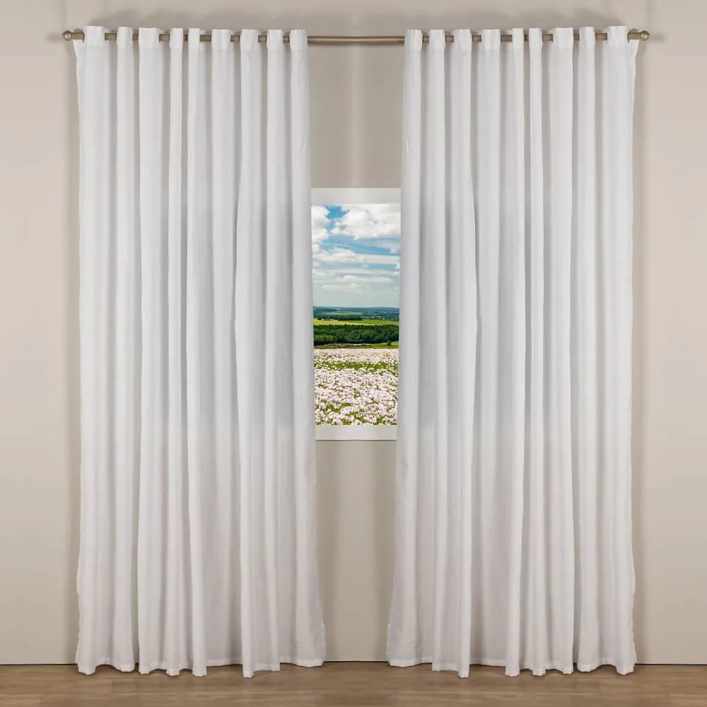 Cortina para Quarto e Sala 5,40X2,80 m Rústica Madri - Branco