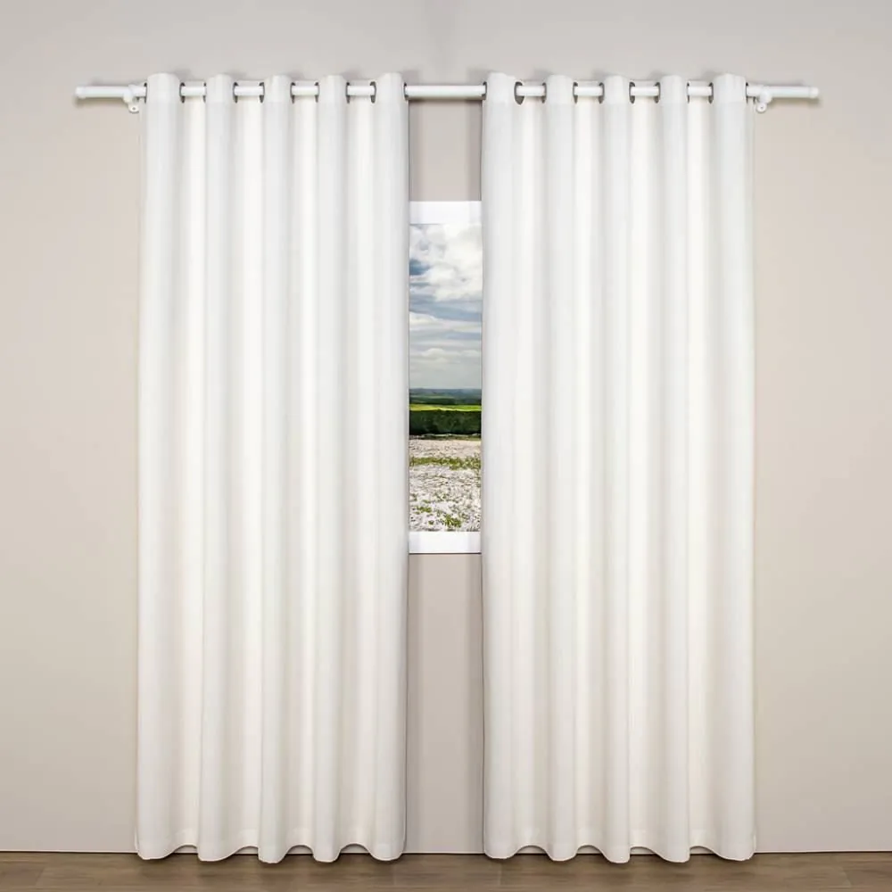 Cortina para Quarto e Sala 3,60X2,50 m Rústica Madri - Cru