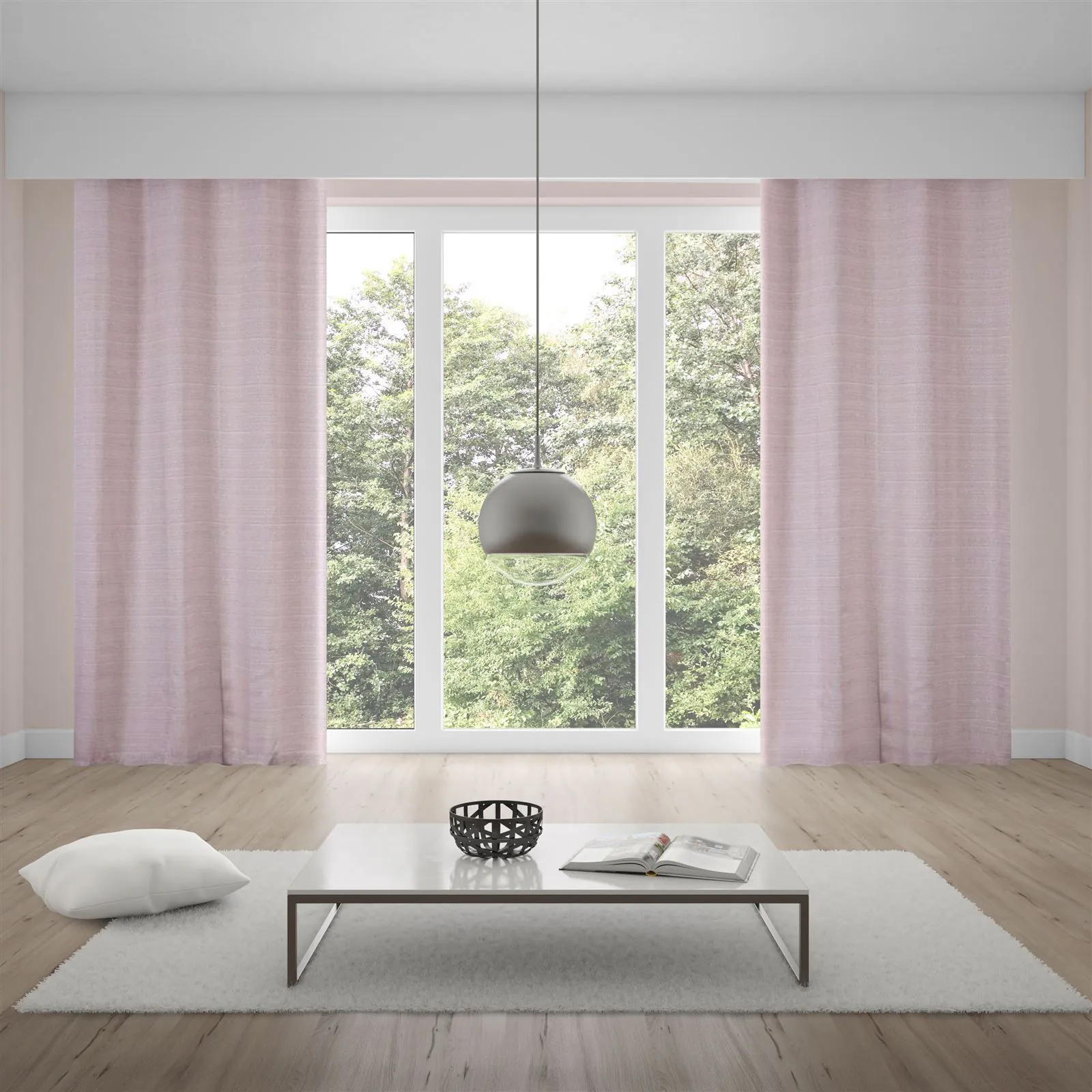 Cortina para Quarto e Sala 4,00X2,50 m Rústica Veneza - Natural
