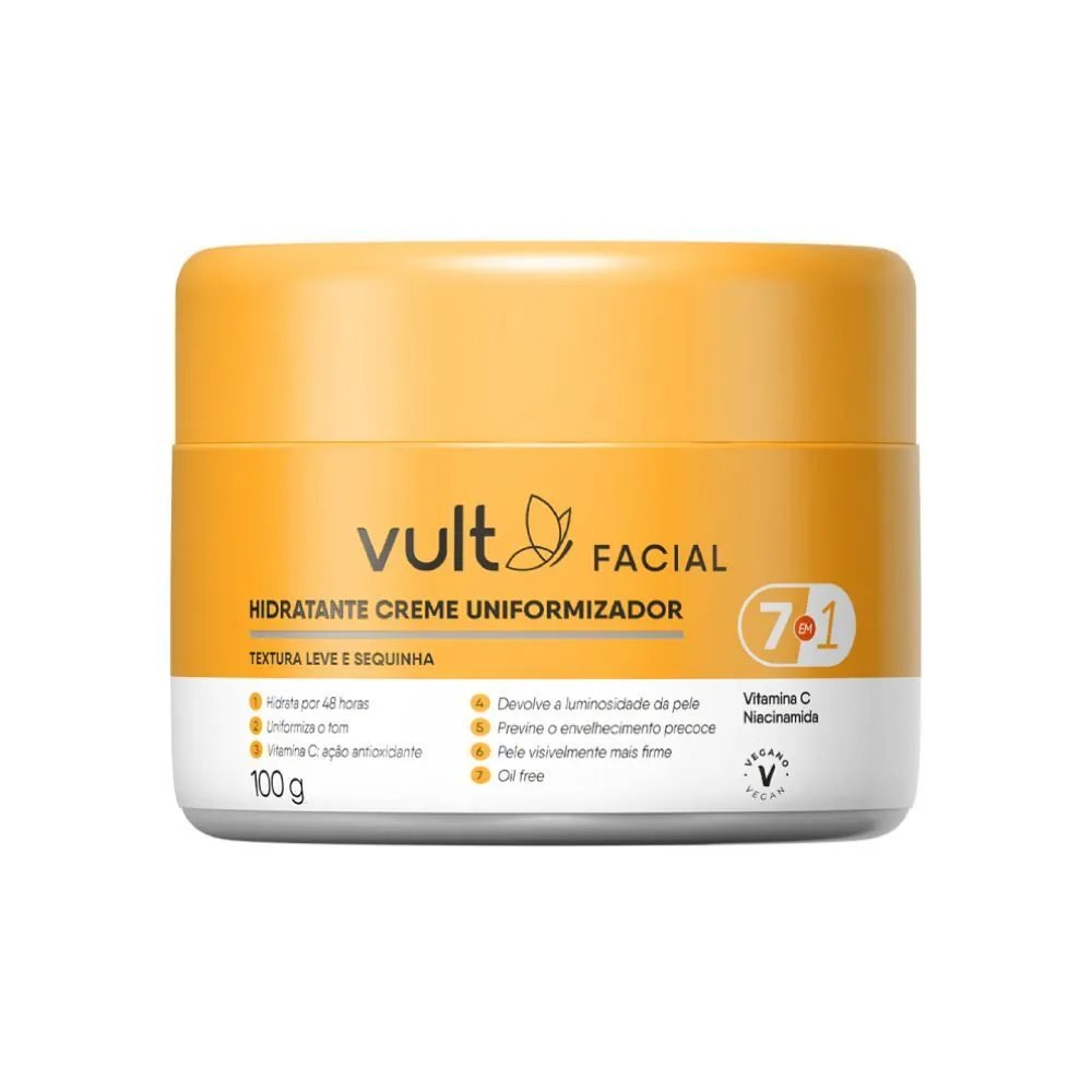 Creme Hidratante Facial 7 em 1 Vult 100G - Uniformizador