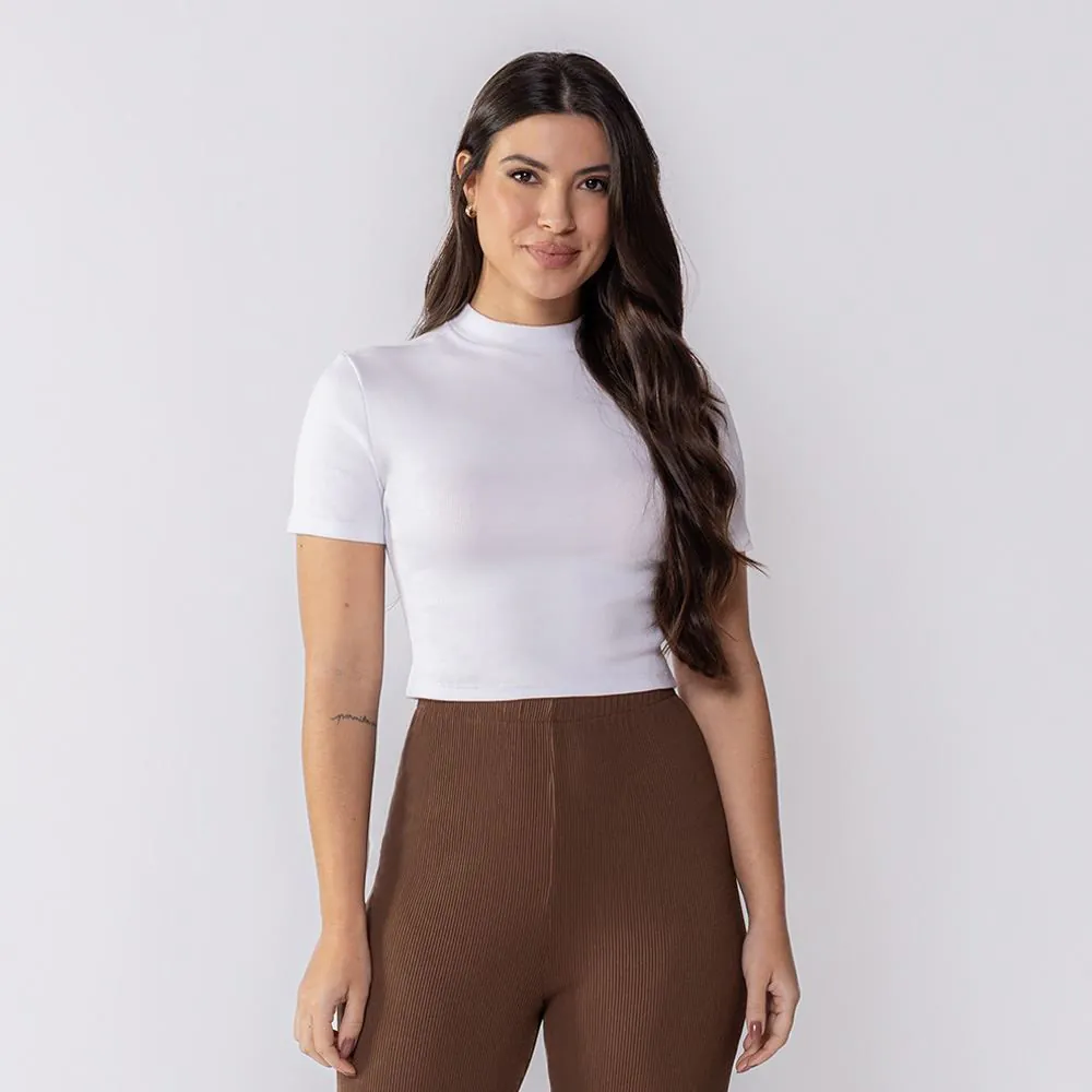 Cropped Feminino de Ribana Boby Blues Branco