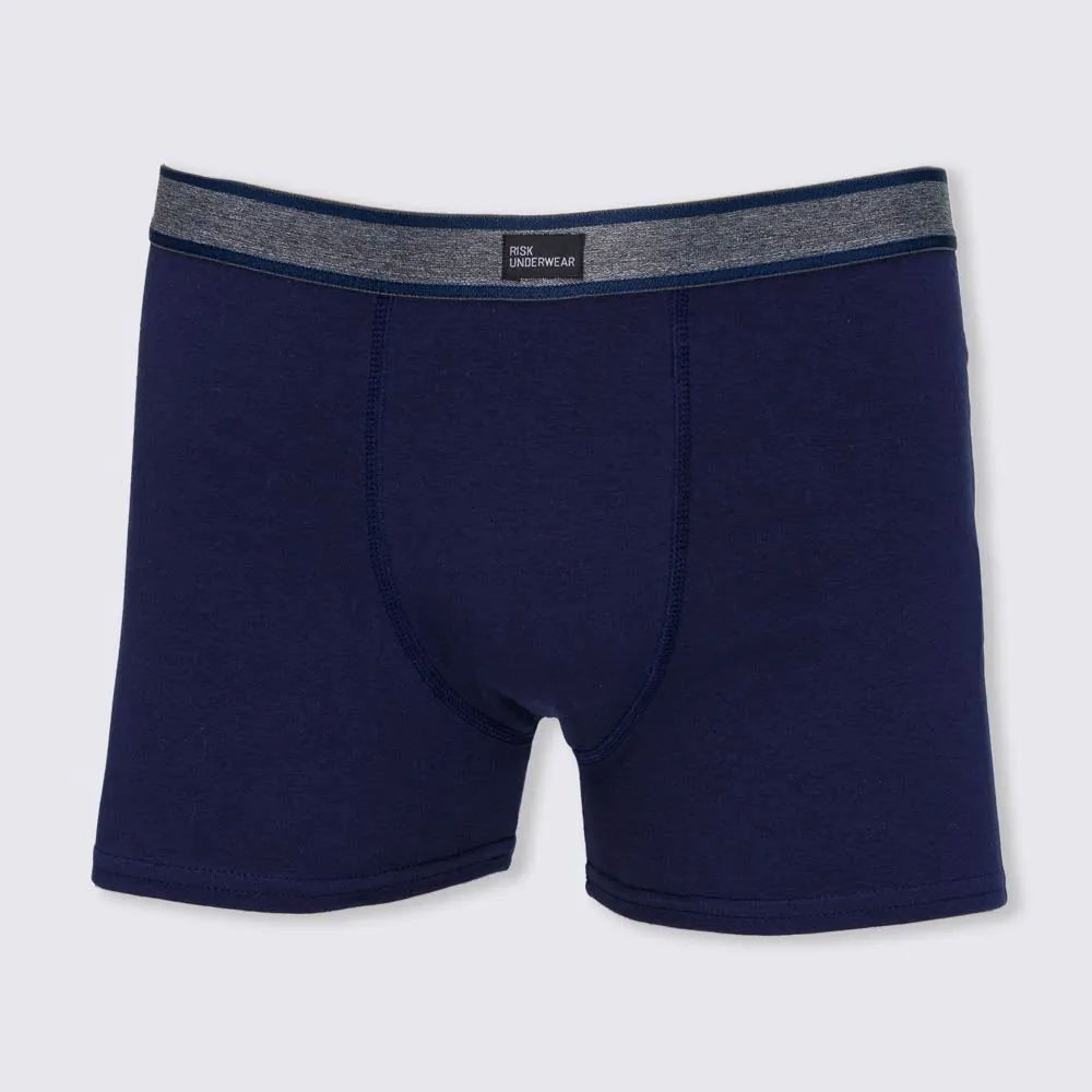 Cueca Boxer Adulto Algodão Risk Marinho