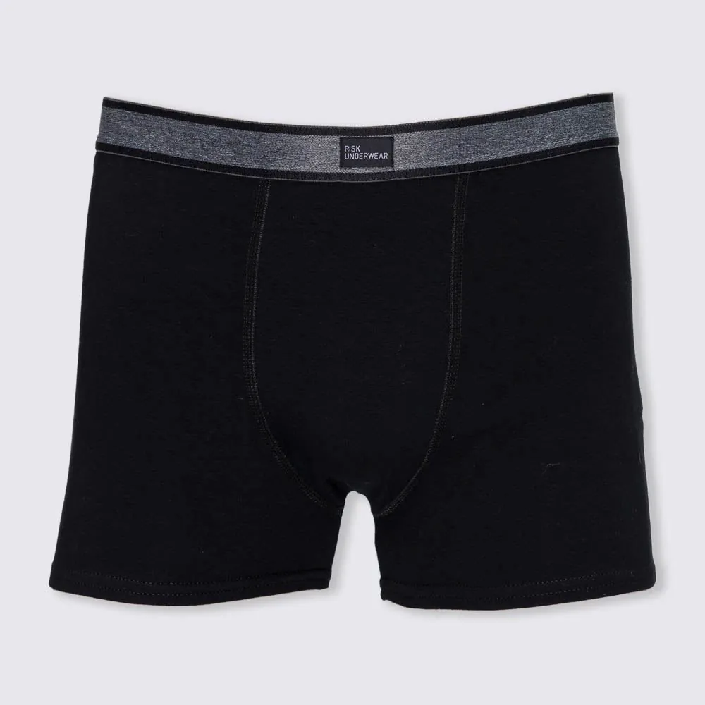 Cueca Boxer Adulto Algodão Risk Preto