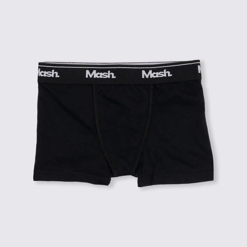 Cueca Boxer Infantil Algodão Lisa Mash Preto
