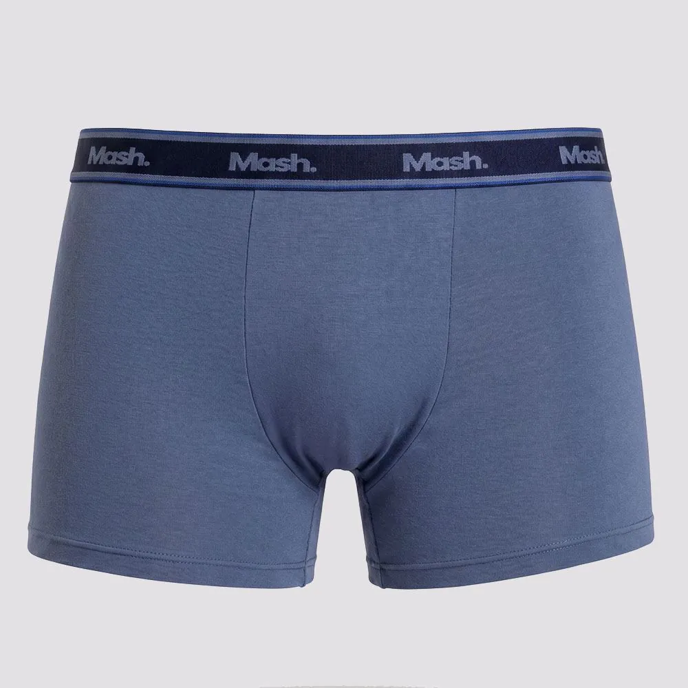 Cueca Boxer em Algodão Mash Azul Jeans Escuro