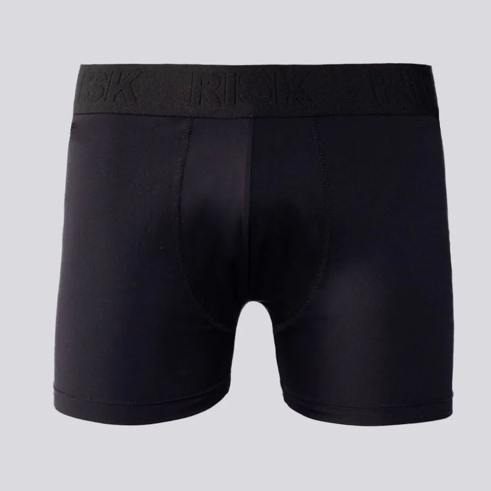 Cueca Boxer Masculina de Microfibra Risk Preto