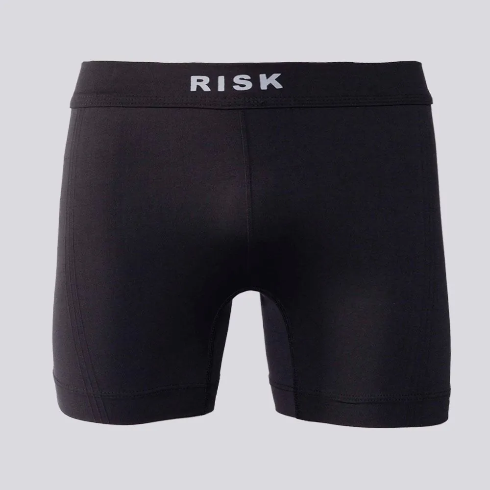 Cueca Boxer Masculina de Poliamida Risk Preto