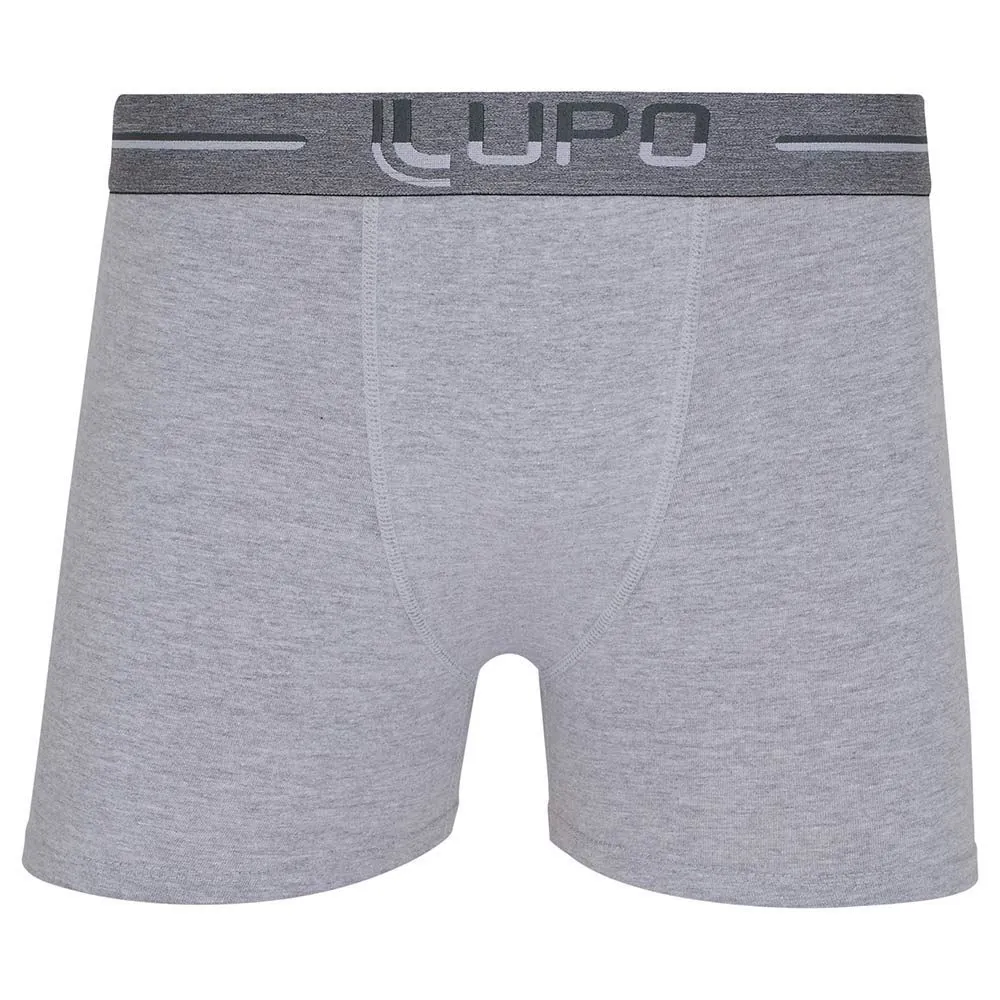 Cueca Boxer Algodão com Elastano Lupo Cinza Mescla