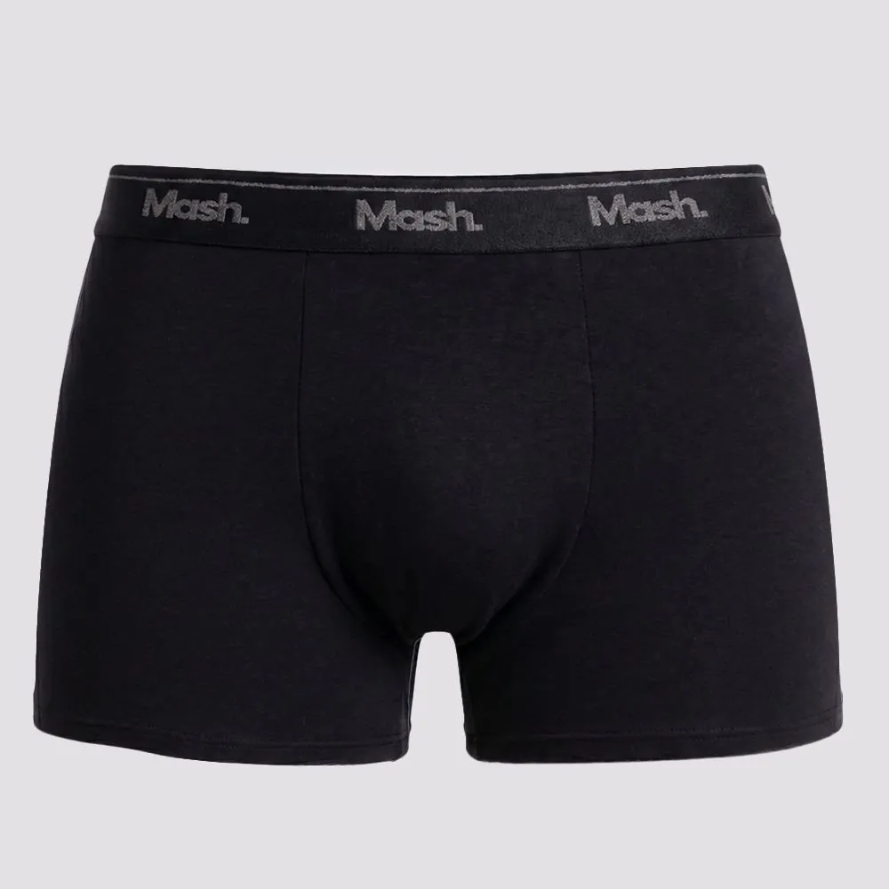 Cueca Boxer Masculina em Algodão Mash Preto
