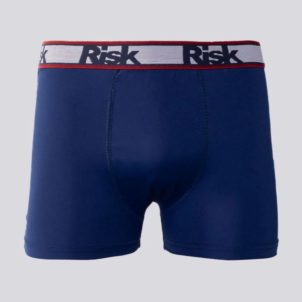 Cueca Boxer Masculina de Poliamida Risk Marinho