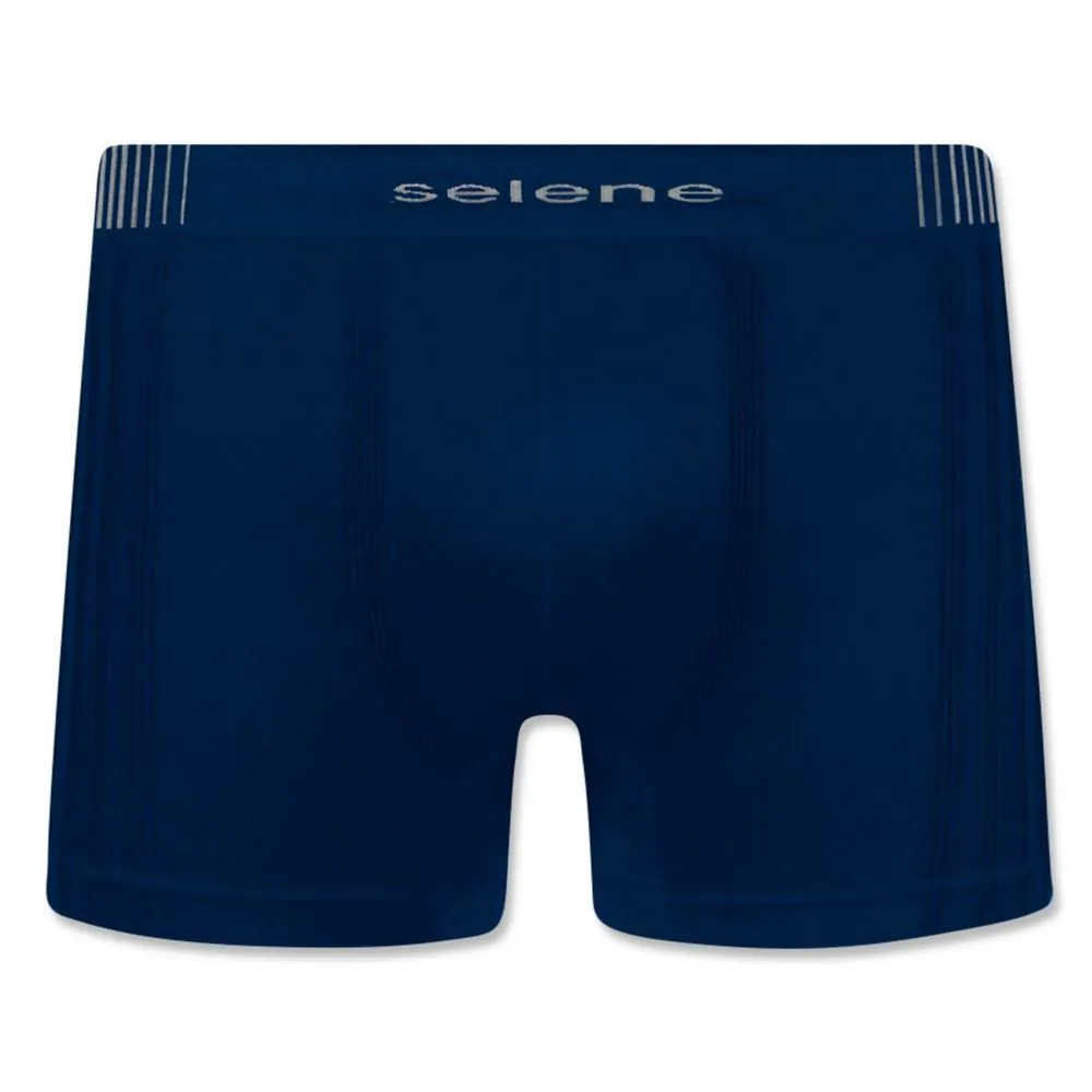 Cueca Boxer sem Costura Selene Azul Marinho