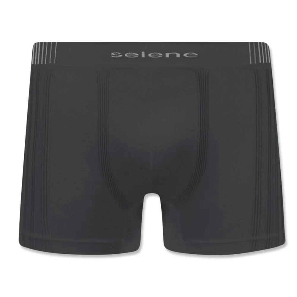 Cueca Boxer sem Costura Selene Chumbo