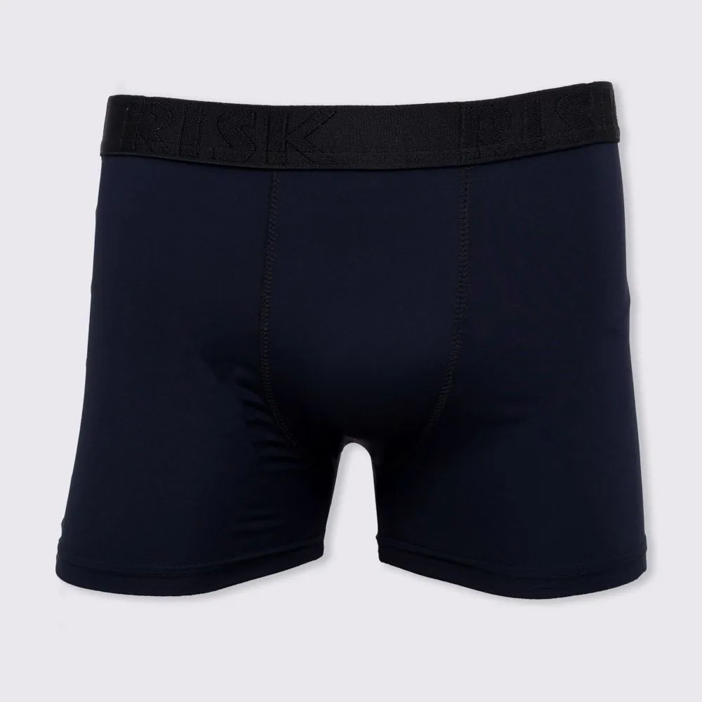 Cueca Boxer Plus Size Poliamida Risk Marinho