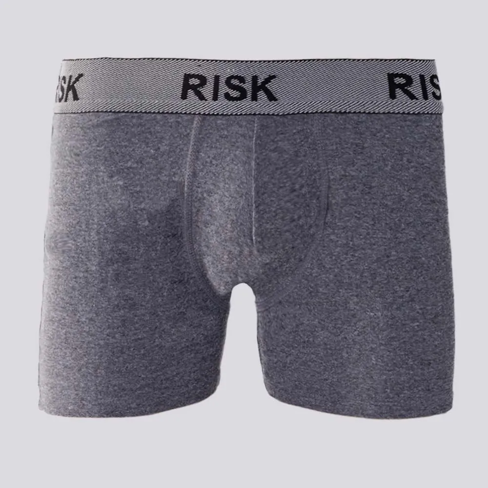Cueca Boxer Masculina de Poliamida Risk Mescla