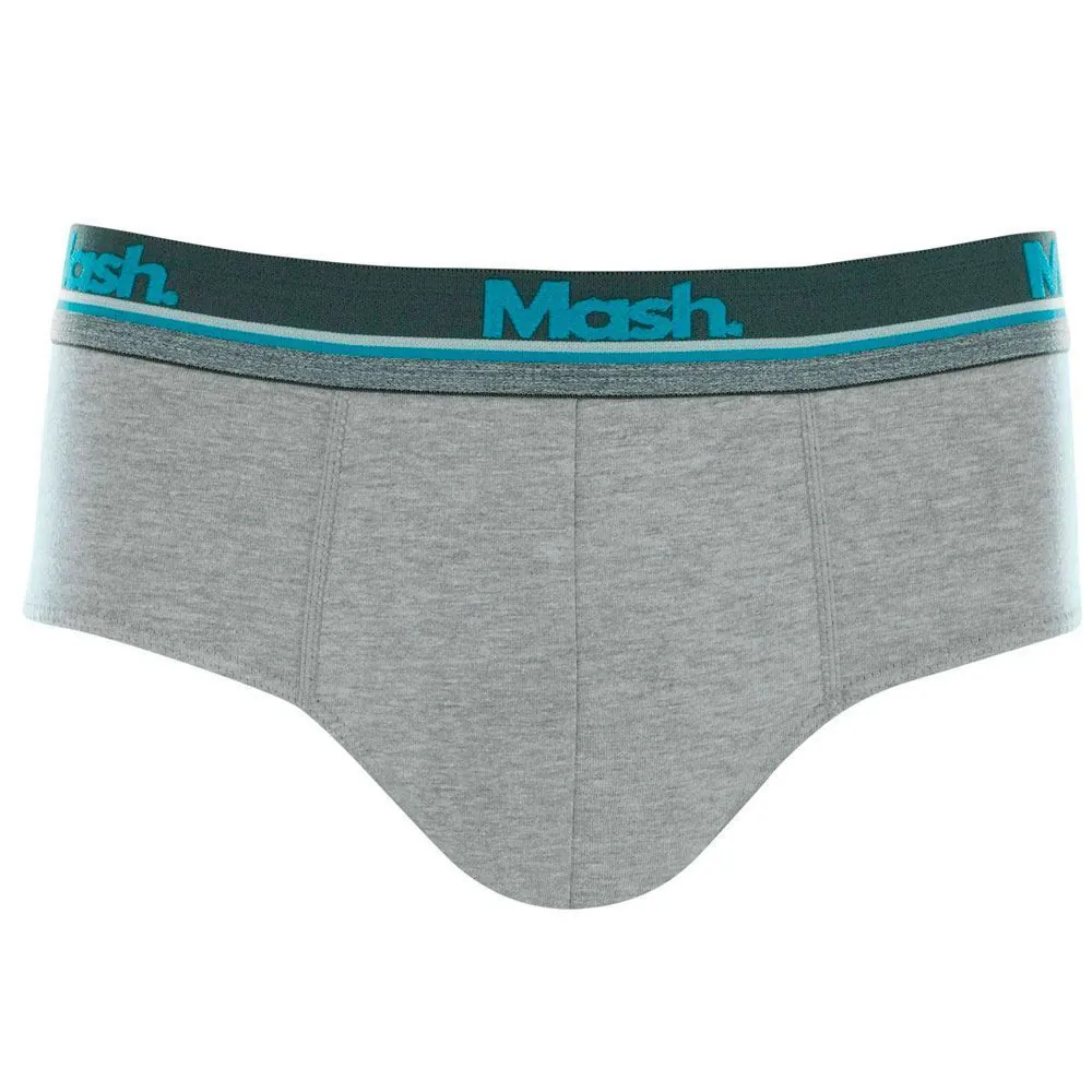 Cueca Slip Cotton Mash Cinza Mescla Escuro
