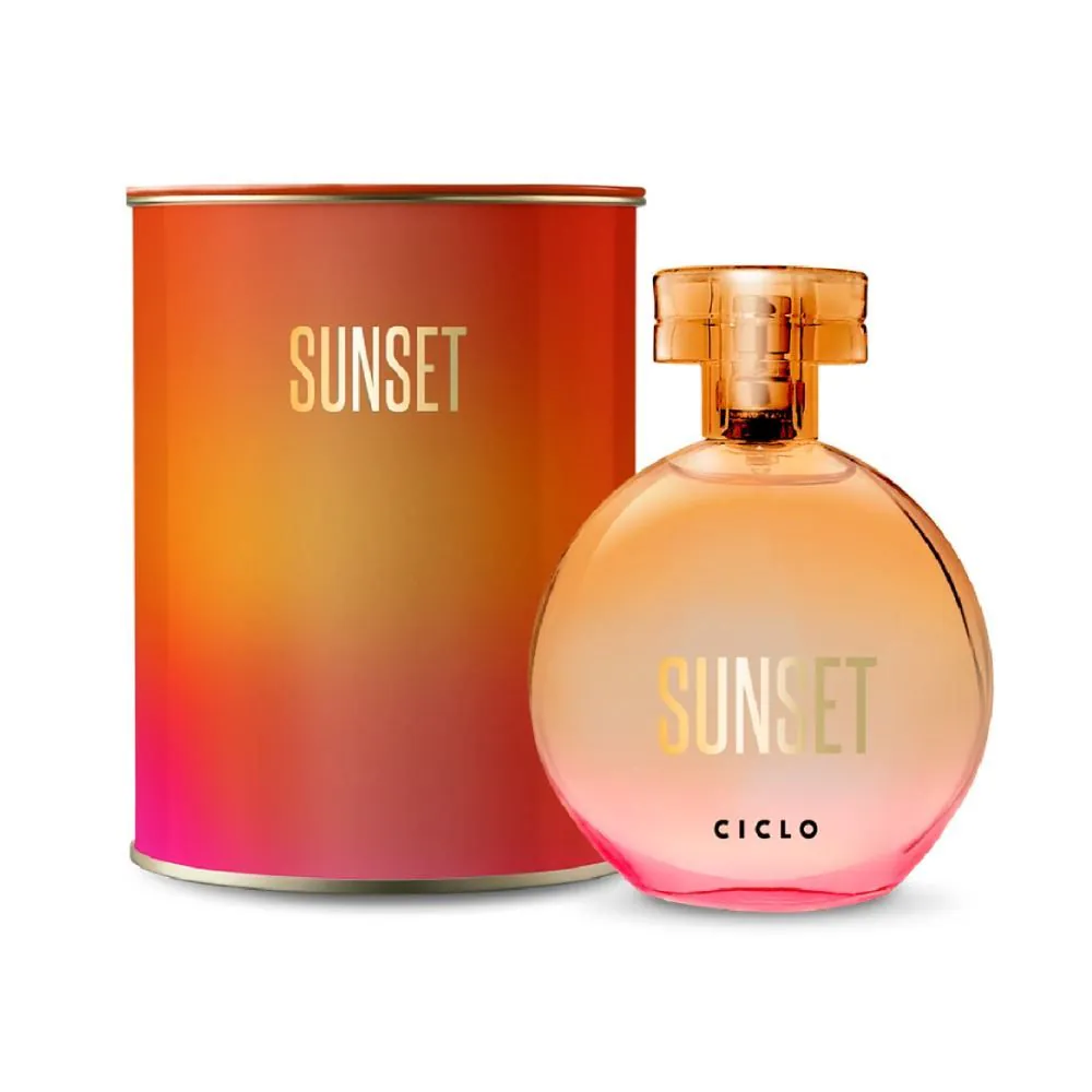 Deo Colônia Feminina Sunset Lata Ciclo - 100 ml