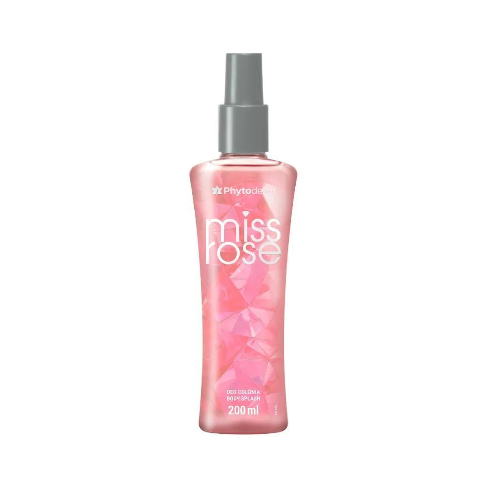 Deo Colônia Splash Miss Rose Phytoderm - 200ml