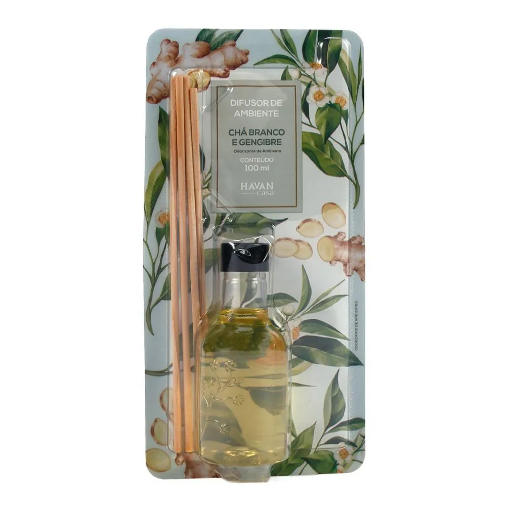 Difusor de Ambientes 100Ml - Chá Branco e Gengibre