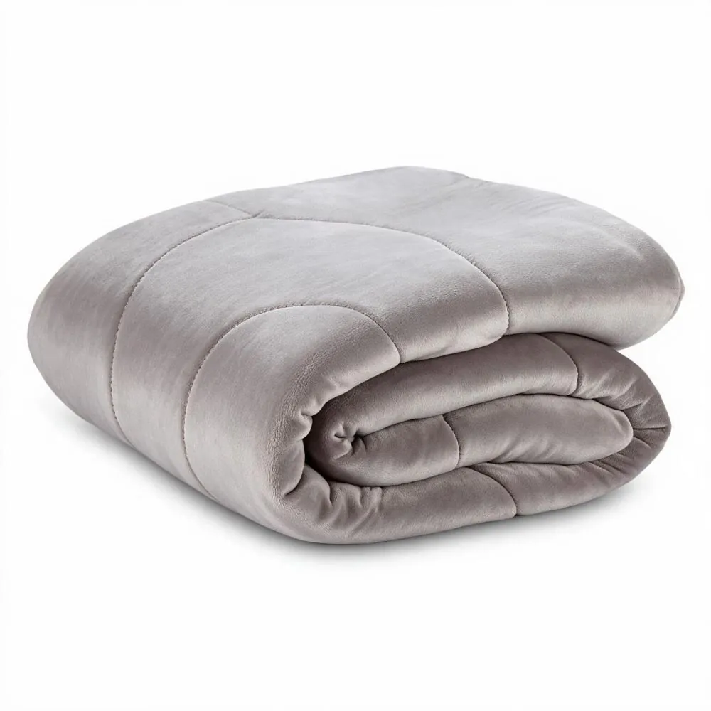 Edredom Casal Plush Inove Provence - Cinza Lunar