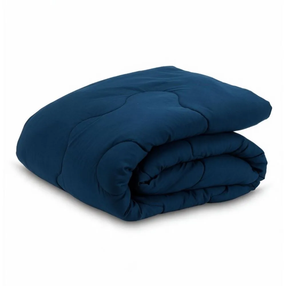 Edredom King 100% Poliéster Elegance - Azul