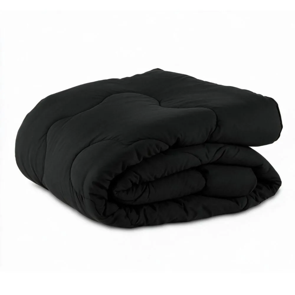 Edredom King 100% Poliéster Elegance - Preto