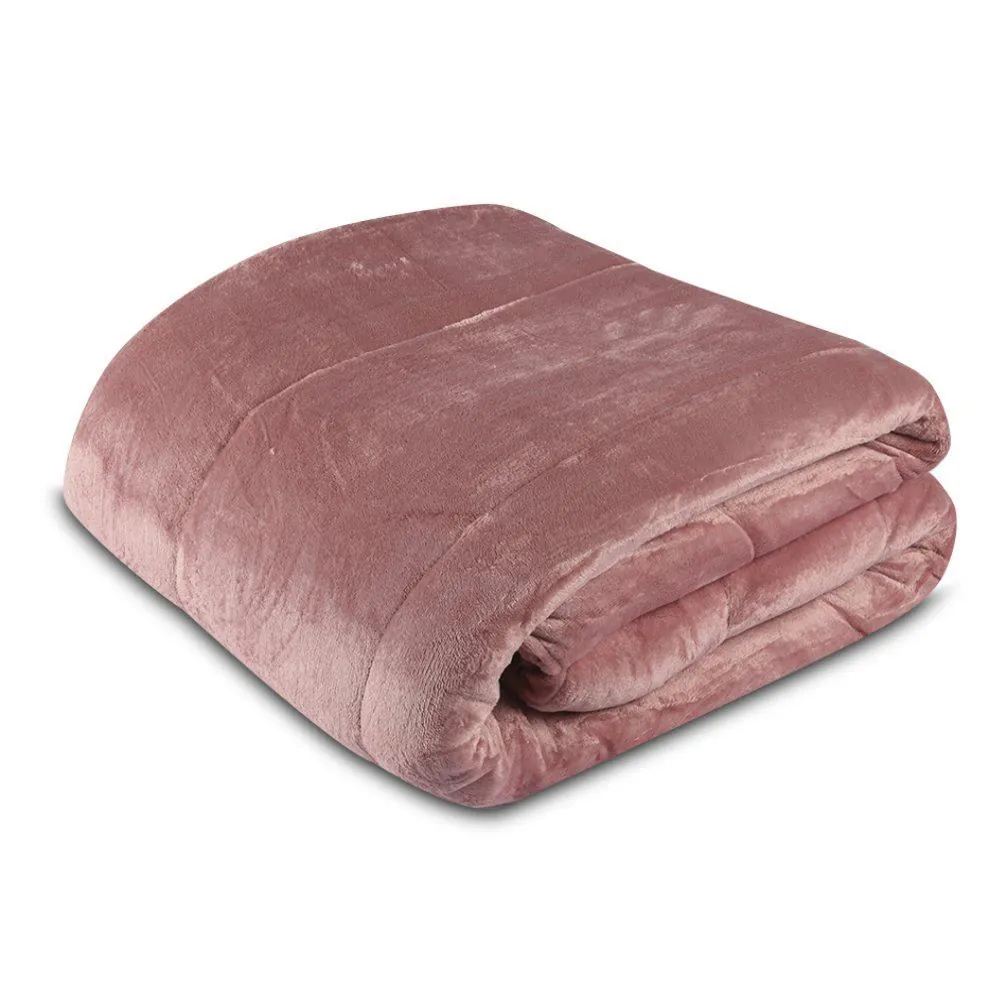 Edredom King 100% Poliéster Plush Provence - Rosa