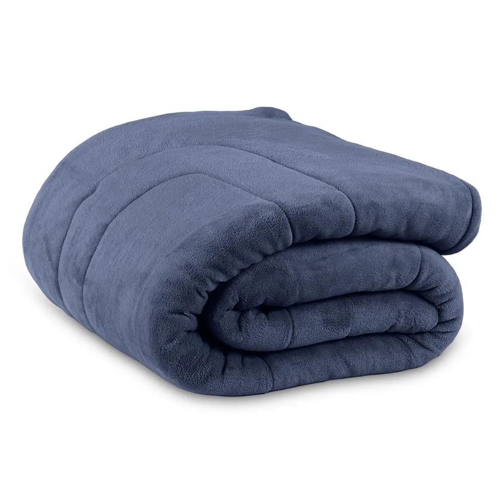 Edredom Provence Liso Queen 2,20M X 2,40M - Azul Mariner