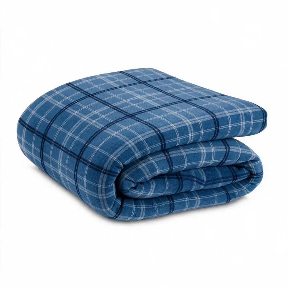 Edredom Queen 100% Poliéster Provence Plush - Enzo Geo Azul