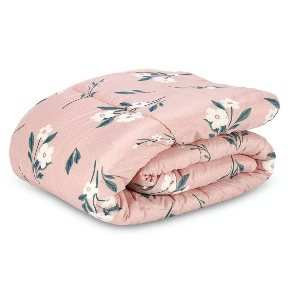 Edredom Queen Estampado Bellagio - Luna Floral Rosa