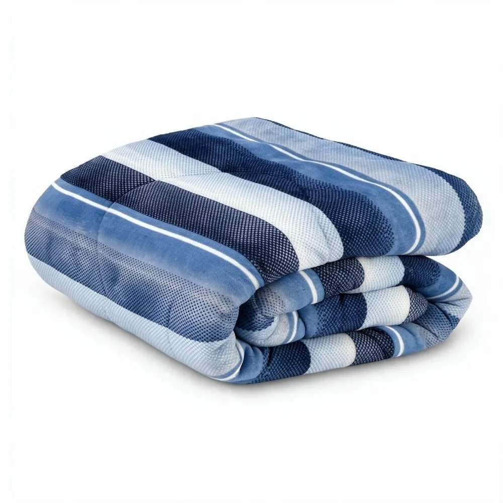 Edredom Queen Plush Inove Provence - Theo Geo Azul