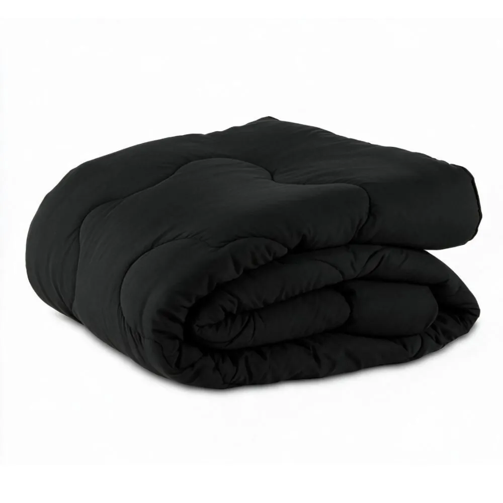 Edredom Solteiro 100% Poliéster Elegance - Preto