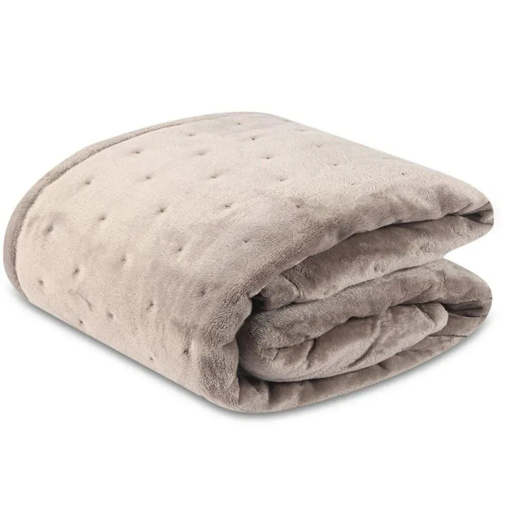 Edredom Solteiro 100% Poliéster Siena Ultraplush - Taupe