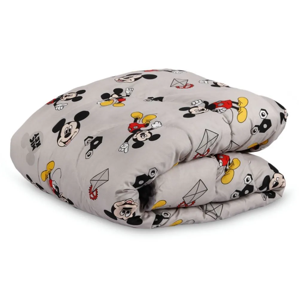 Edredom Solteiro 100% Poliéster Disney Hedrons - Mickey Work Rotativo